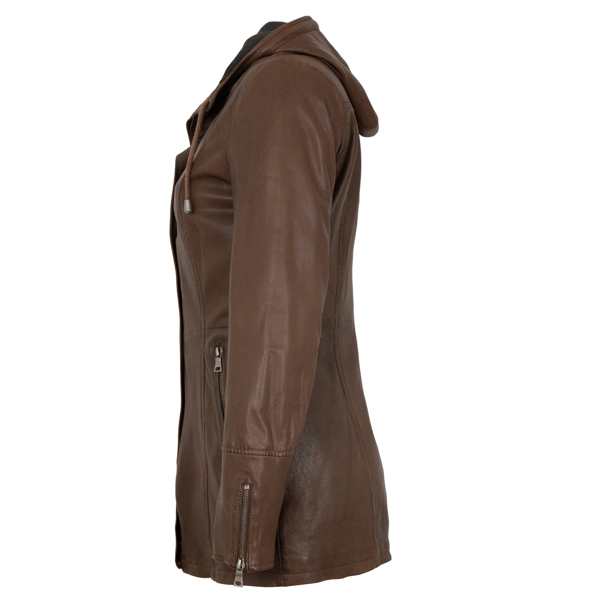Maddox Lederjacke Jesica MADDOX - Damen Ledermantel Longjacke Lammnappa Kap günstig online kaufen