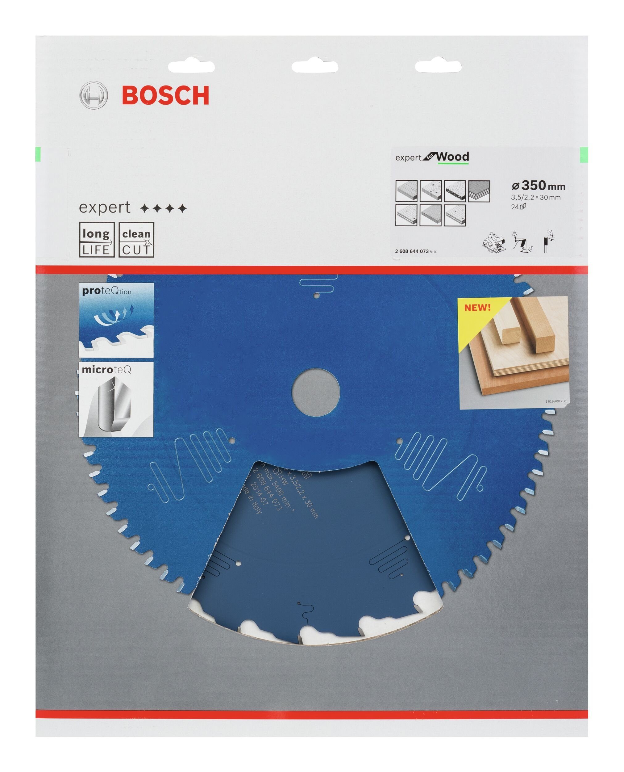 Expert 24Z, - 350 30 mm Kreissägeblatt BOSCH Wood x 3,5 x For