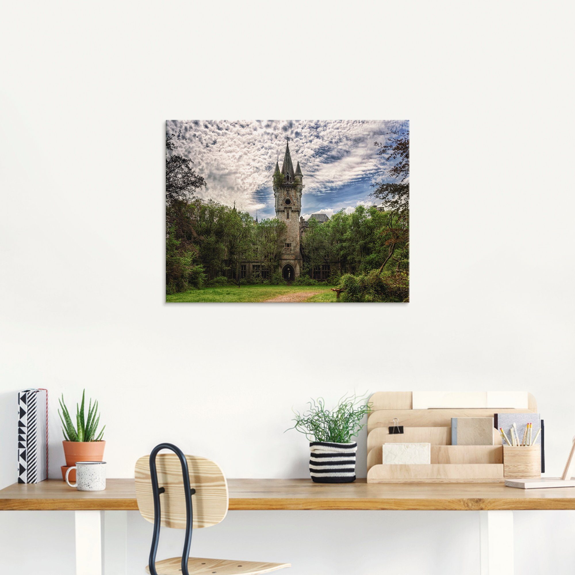 Artland Glasbild »Verlassenes Schloß Chateau - Lost Place«, Gebäude (1 Stück)-HomeTrends