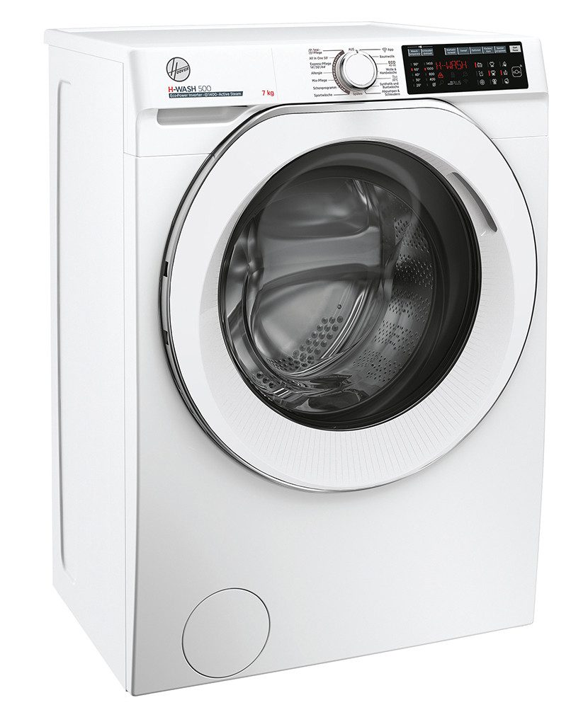 Hoover Waschmaschine HWQ4 47AMC/1-84, 7 kg, 1400 U/min, Wi-Fi & Bluetooth, Dampffunktion, Vorwäsche, 1400 U/min