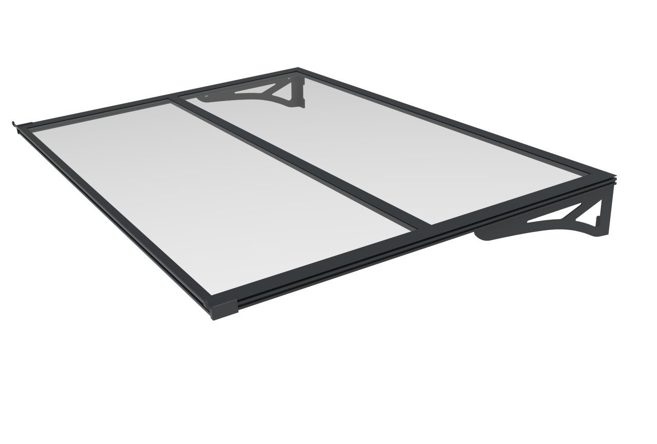 Trend Line Vordach TrendLine Vordach Bordeaux Aluminium schwarz 140 x