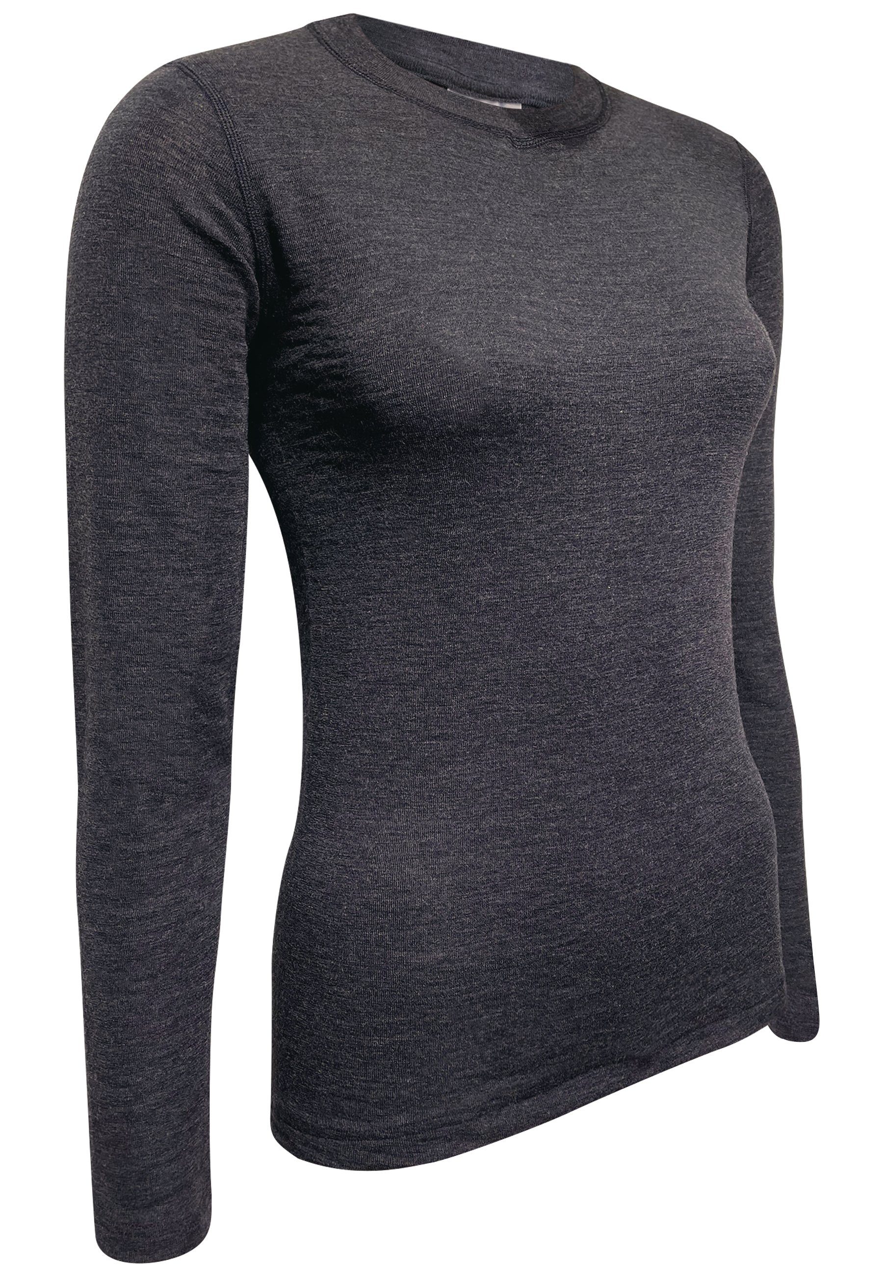 DRASSN Unterhemd Oberlind (1-St) Merino langarm MADE EU - Shirt 100% Merino IN Damen Unterwäsche