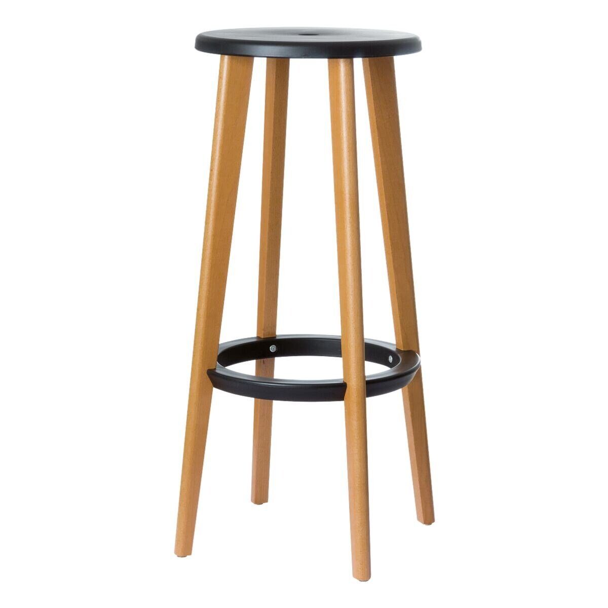 PAPERFLOW Barhocker Woody (2 St., 2er-Set), Tresenhocker mit 4 Füßen, Holz / Kunststoff, Höhe 76 cm