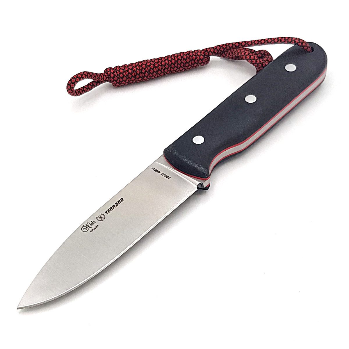 Survival Knife Terrano G10 Jagdmesser Drop Point Lederscheide