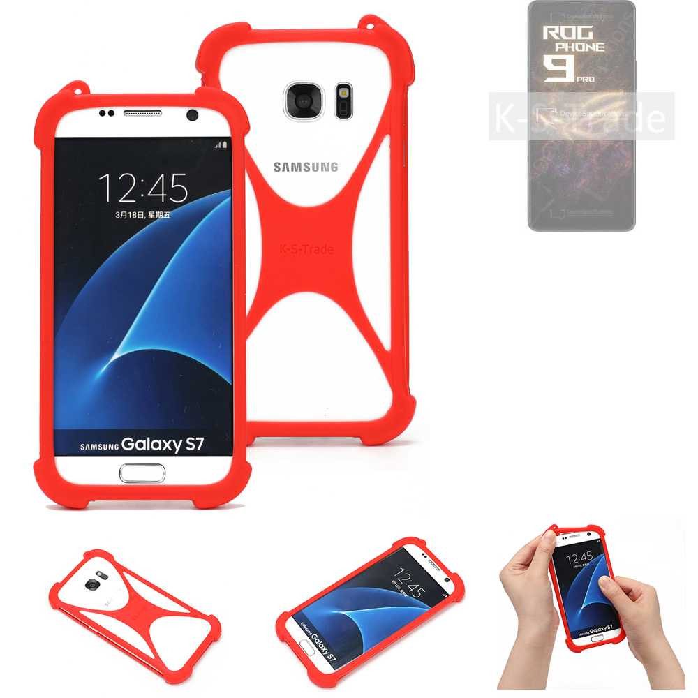 K-S-Trade Handyhülle für Asus ROG Phone 9 Pro, Handy-Hülle Schutz-Hülle Bumper Silikon Schutz Hülle Cover Case