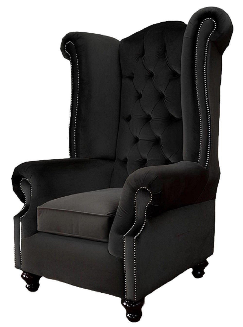 Xlmoebel Ohrensessel Einzelner Ohrensessel mit Polsterung aus Textil im Chesterfield (Sessel (1 Sitzer), Hergestellt in Europa