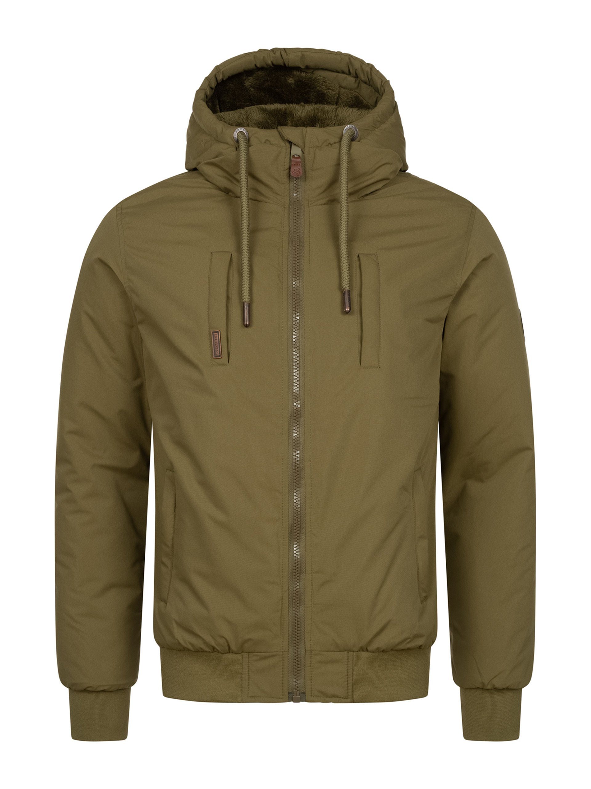 Alessandro weichem Teddyfell innen Olive Salvarini Winterjacke mit ASWeighty