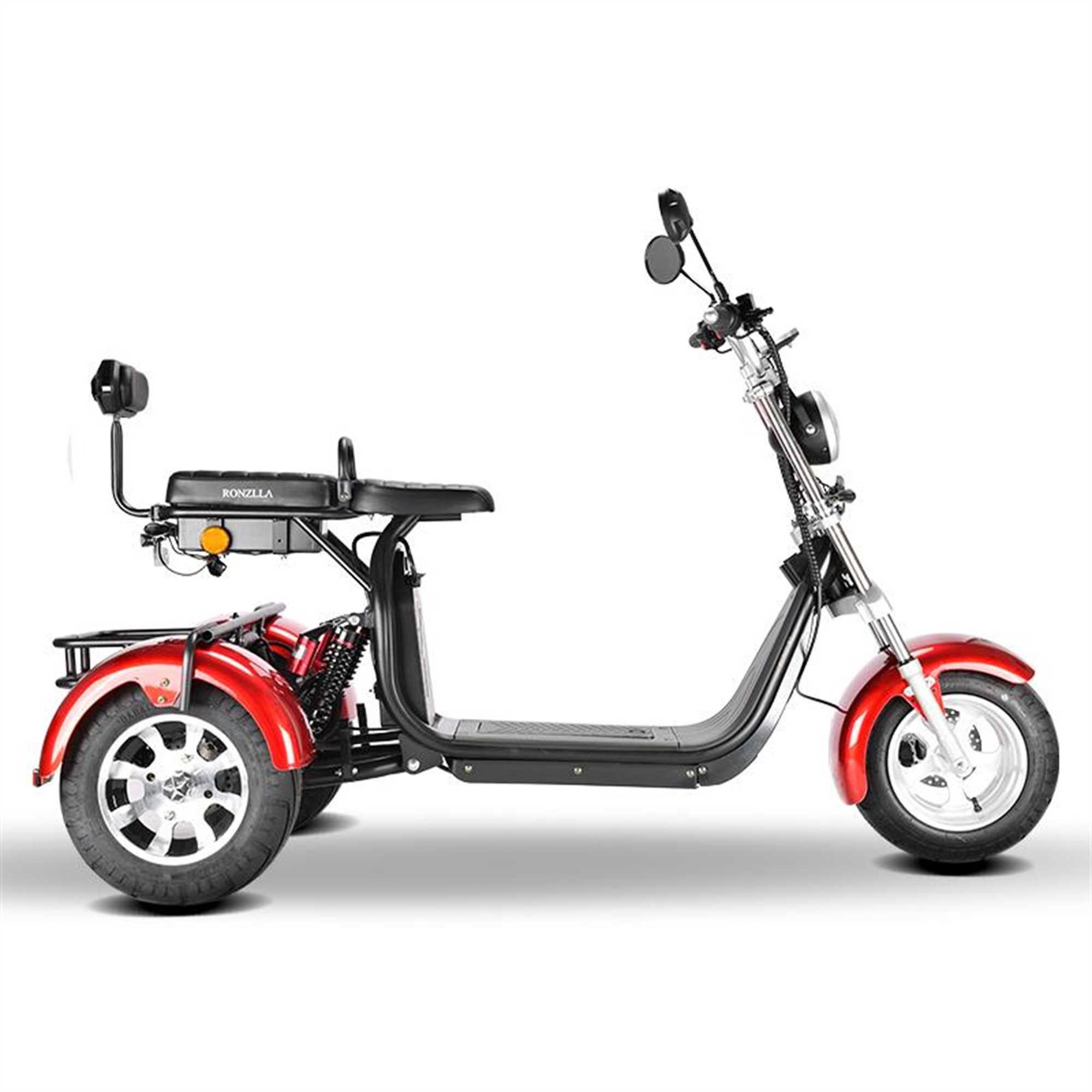 Urban Hopper E-Motorroller Urban Hopper Chopper Trike CP3 Elektro-Dreirad E-Roller, 2000 W, 25 km/h, Lithium-Ionen Akku 50-100 km Reichweite 3 Gänge + Rückwärts