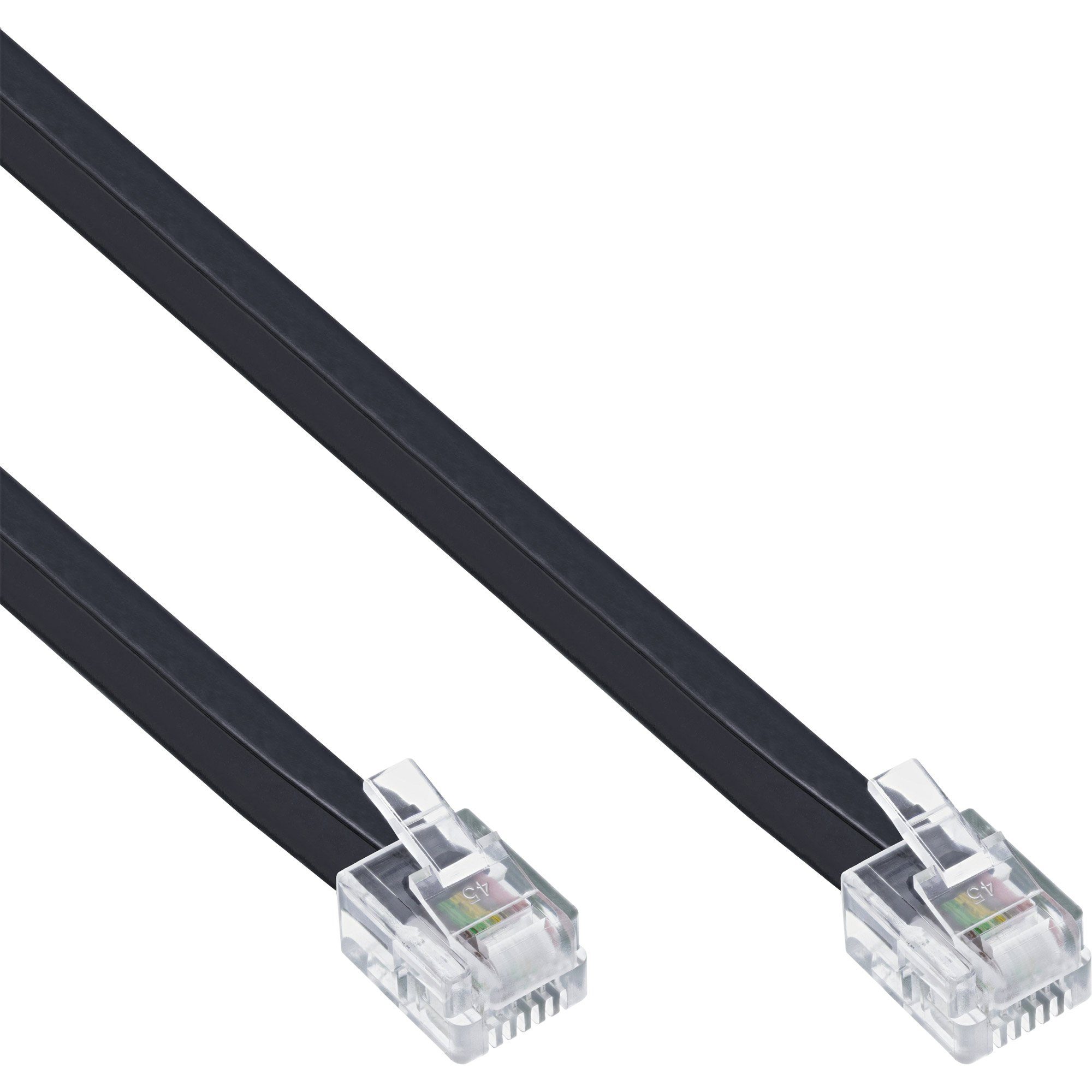 InLine® Modularkabel, RJ11, Stecker / Stecker, 4adrig, 6P4C, 6m Telefonkabel