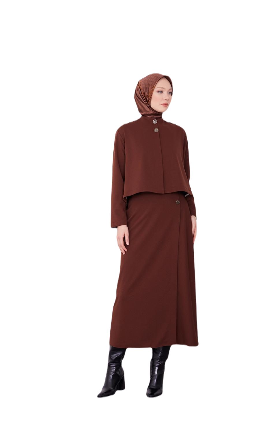ARMİNE Business-Kostüm Armine gepolsterter Rockanzug – moderne und elegante Hijab-Mode