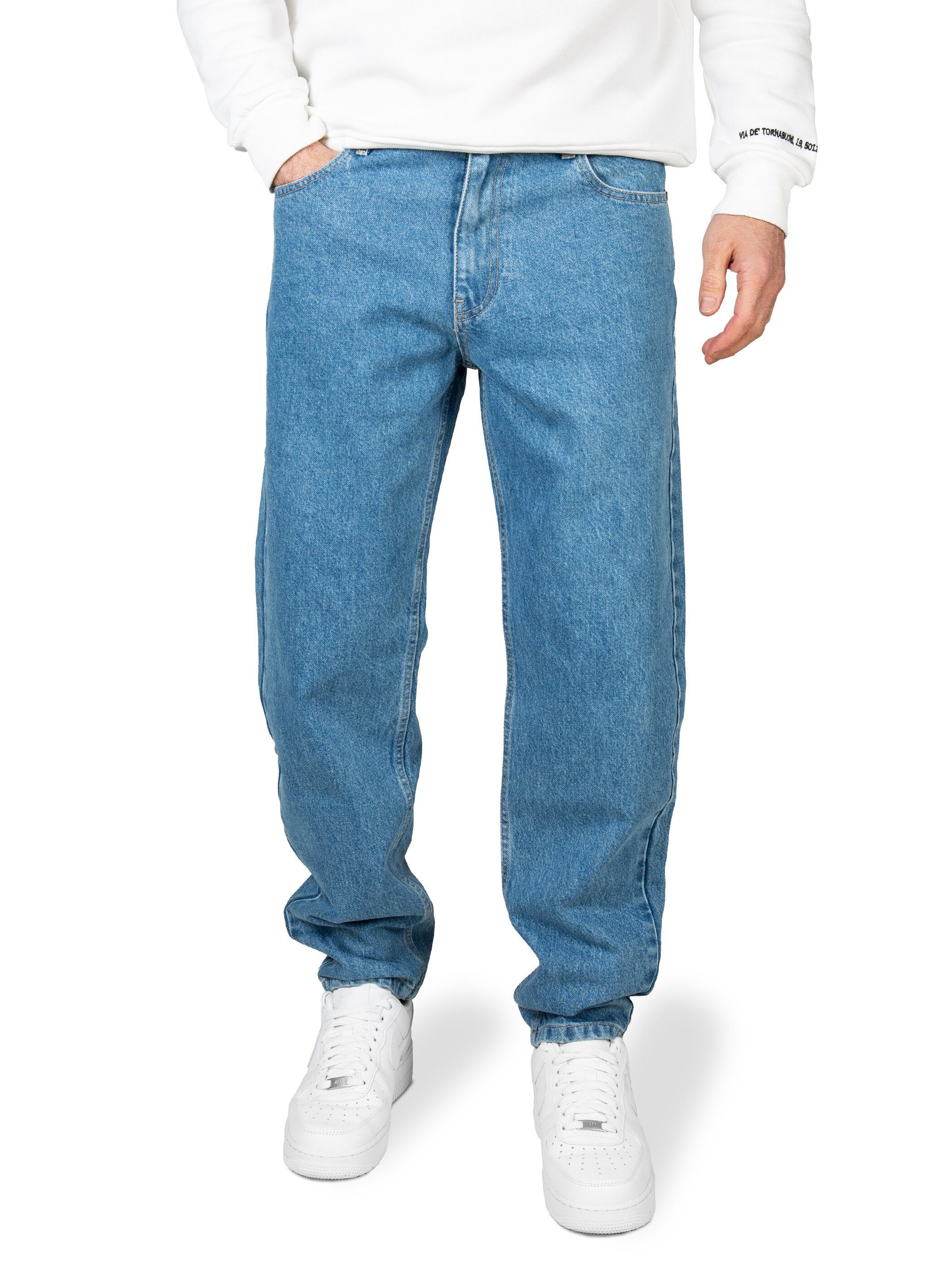 Pittman Loose-fit-Jeans Titan Herren Jeans bequeme Baumwoll Jeans Blau (Coronet Blue 183922)