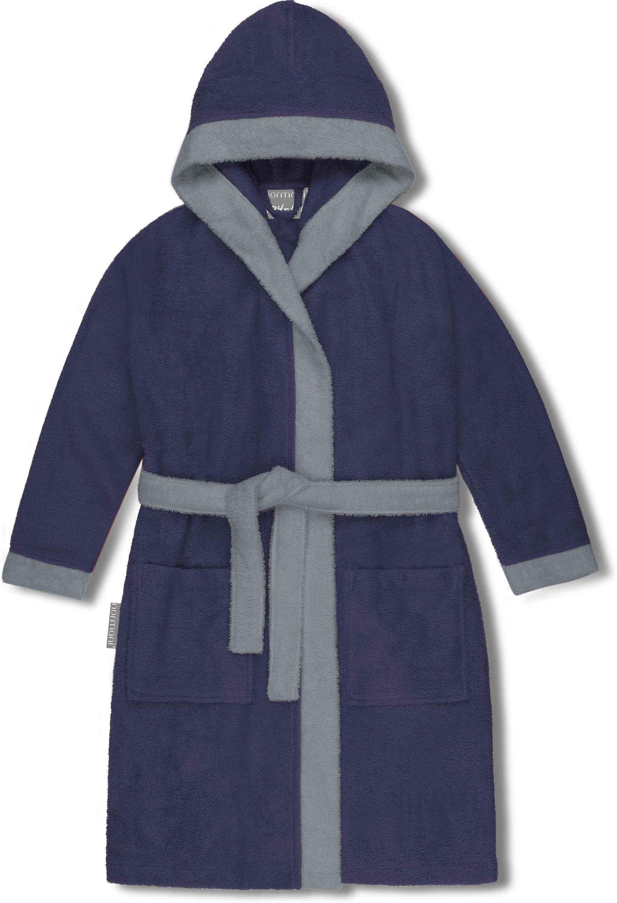 normani Kinderbademantel Kinder Bademantel aus Bio-Baumwolle Elounda, Bio-Baumwolle, Kapuze, Bindegürtel, Kinderbademantel aus weichem und schadtsofffreiem Material