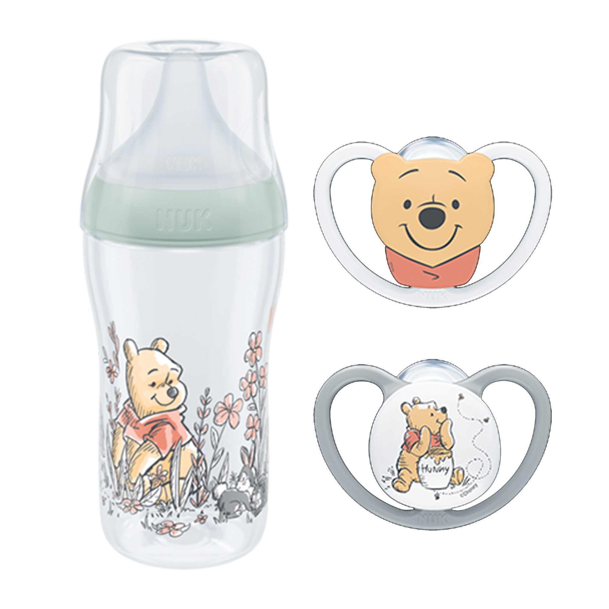 NUK Babyflasche Perfect Match Flasche 3M+ mit Disney Schnuller 6-18M Vorteilset