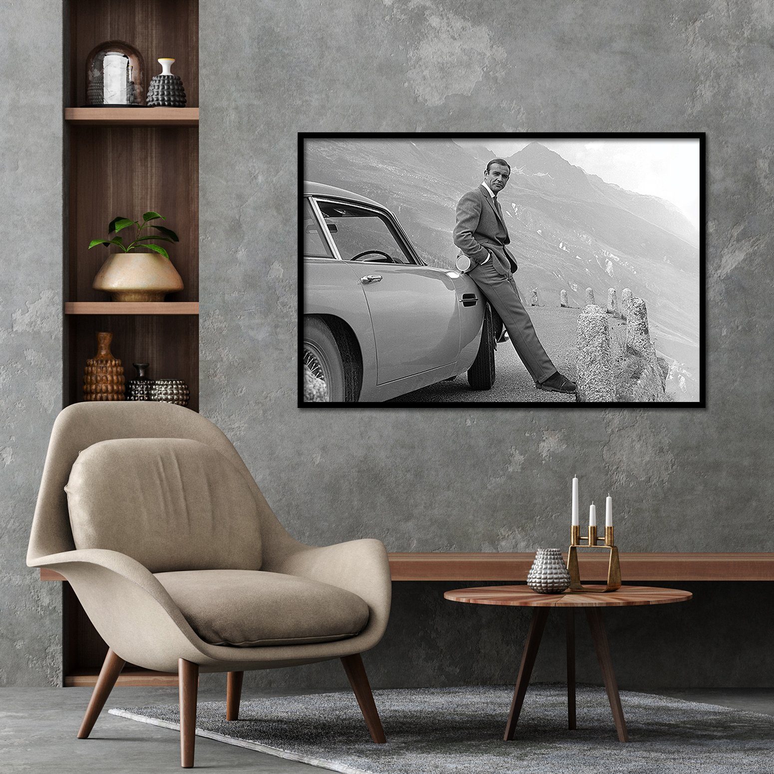 PYRAMID Poster James Bond Poster Sean Connery & Aston Martin 91,5 x 61 cm günstig online kaufen