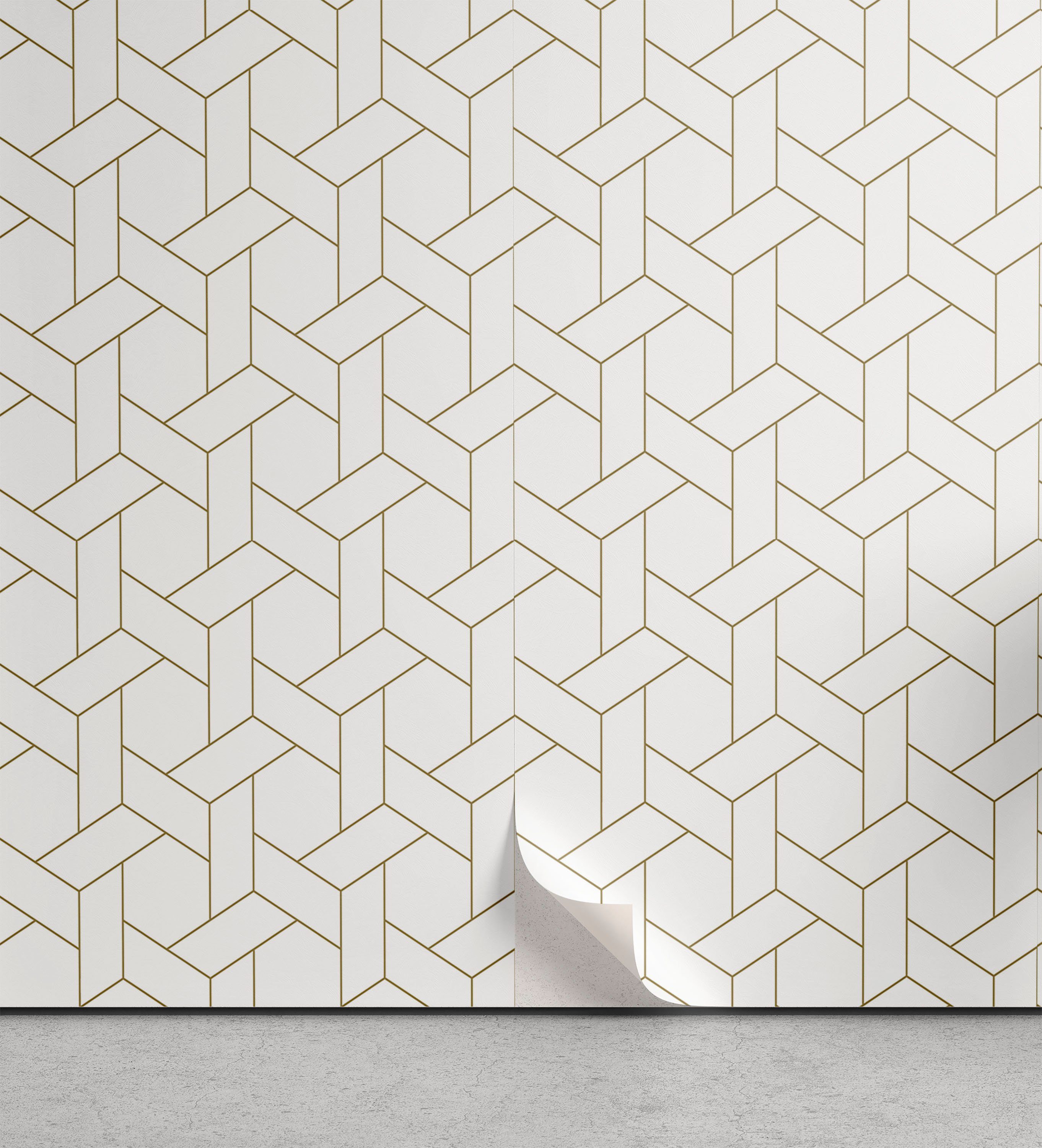 Abakuhaus Vinyltapete selbstklebendes Wohnzimmer Küchenakzent, Abstrakt Geometrisch Modern Trellis | Vinyltapeten