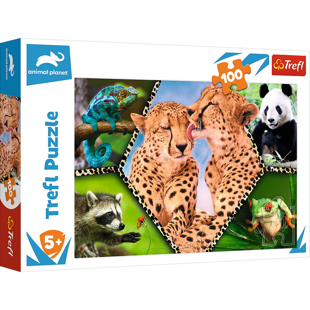 Trefl Puzzle Trefl 16424 Animal Planet 100 Teile Puzzle, Puzzleteile, Made in Europe