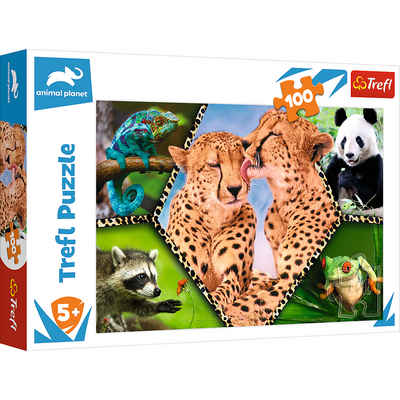Trefl Puzzle Trefl 16424 Animal Planet 100 Teile Puzzle, Puzzleteile