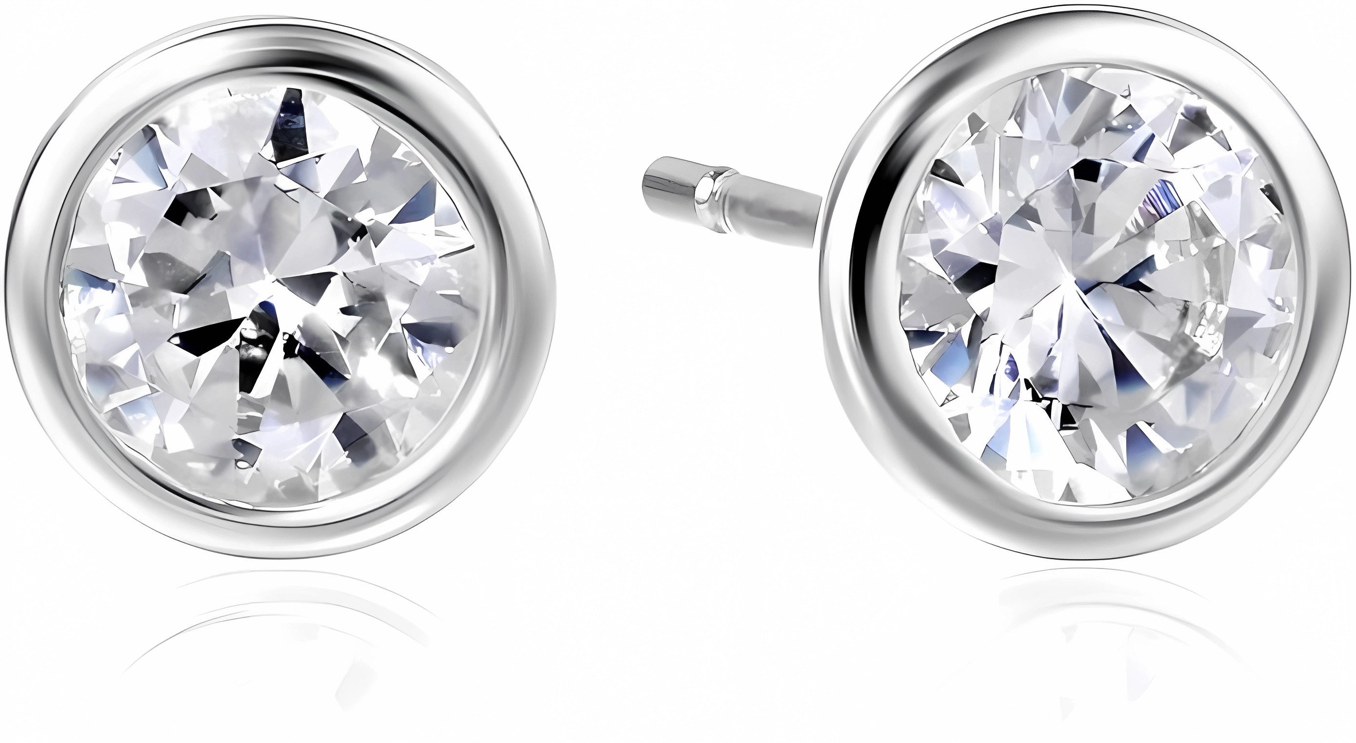 Jumpeak Paar Ohrstecker Ein Paar Nieten, super funkelnde Nieten.Mädchen lieben Geschenke., 14k Weißgold; Laborgezüchtete Diamanten, Paar 0,6ct