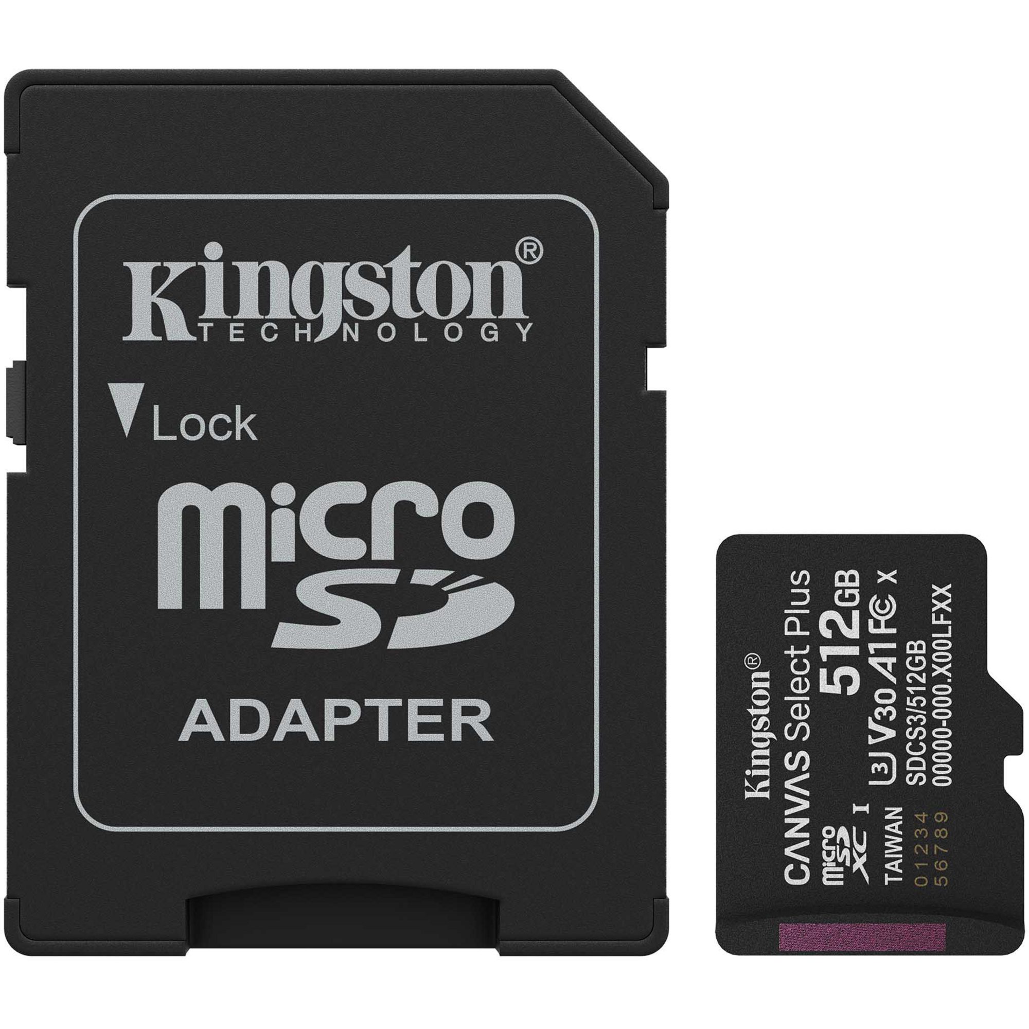 Kingston Kingston Canvas Select Plus 512 GB MicroSDXC, Speicherkarte, (UHS-I Speicherkarte (512 GB)
