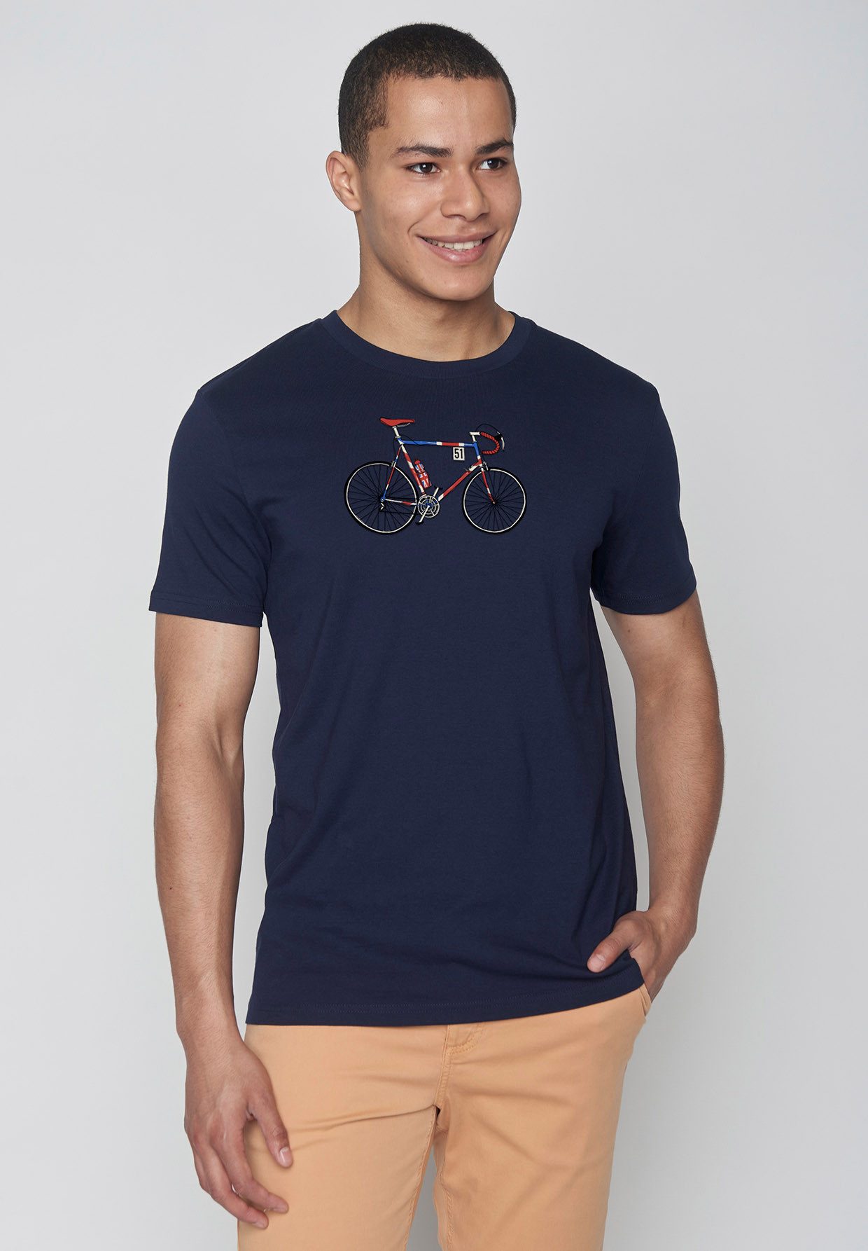 GreenBomb T-Shirt Guide Bike Jack Motiv Fahrrad (1-tlg., 1) klassischer Schnitt, tailliert, Rundhalsausschnitt, Bio-Baumwolle