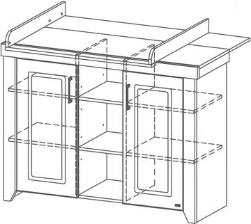 roba® Babyzimmer-Komplettset Felicia, (Set, 3-St., Kinderbett, Wickelkommode, Kleiderschrank), mit Kinderbett, Schrank und Wickelkommode