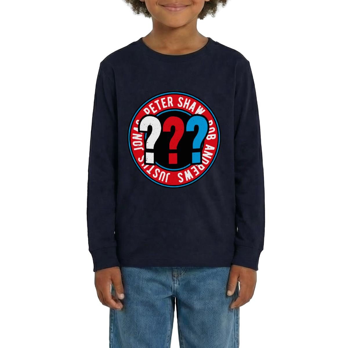 T-Shirt Die Drei Fragezeichen Kids Logo Outline Teenager Premium Langarmshirt