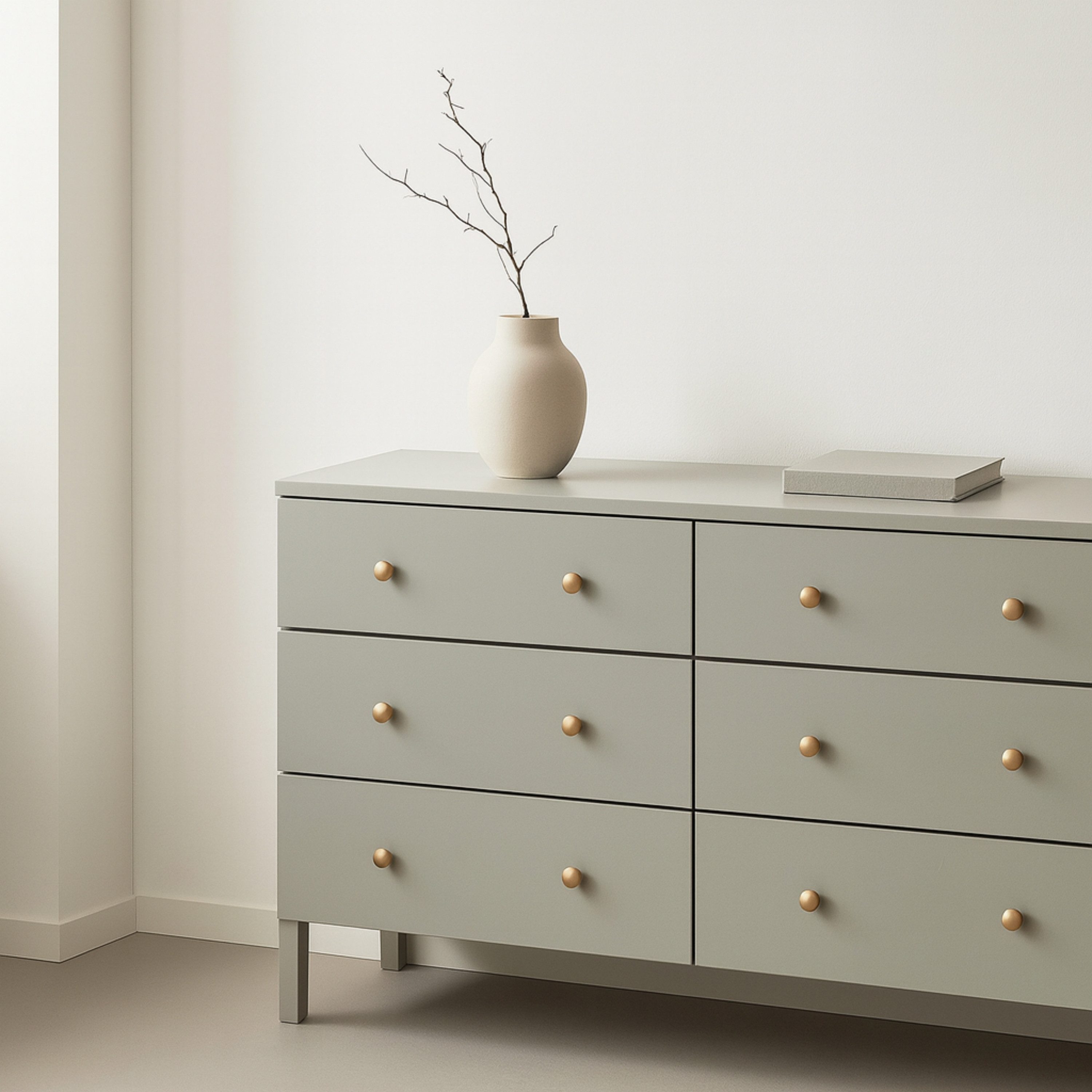 heimzeit Möbelgriff heimzeit Möbelknöpfe Rund gewölbt (Set, 4-St), für Schubladen, Türen und Kommoden, inkl. Schraube