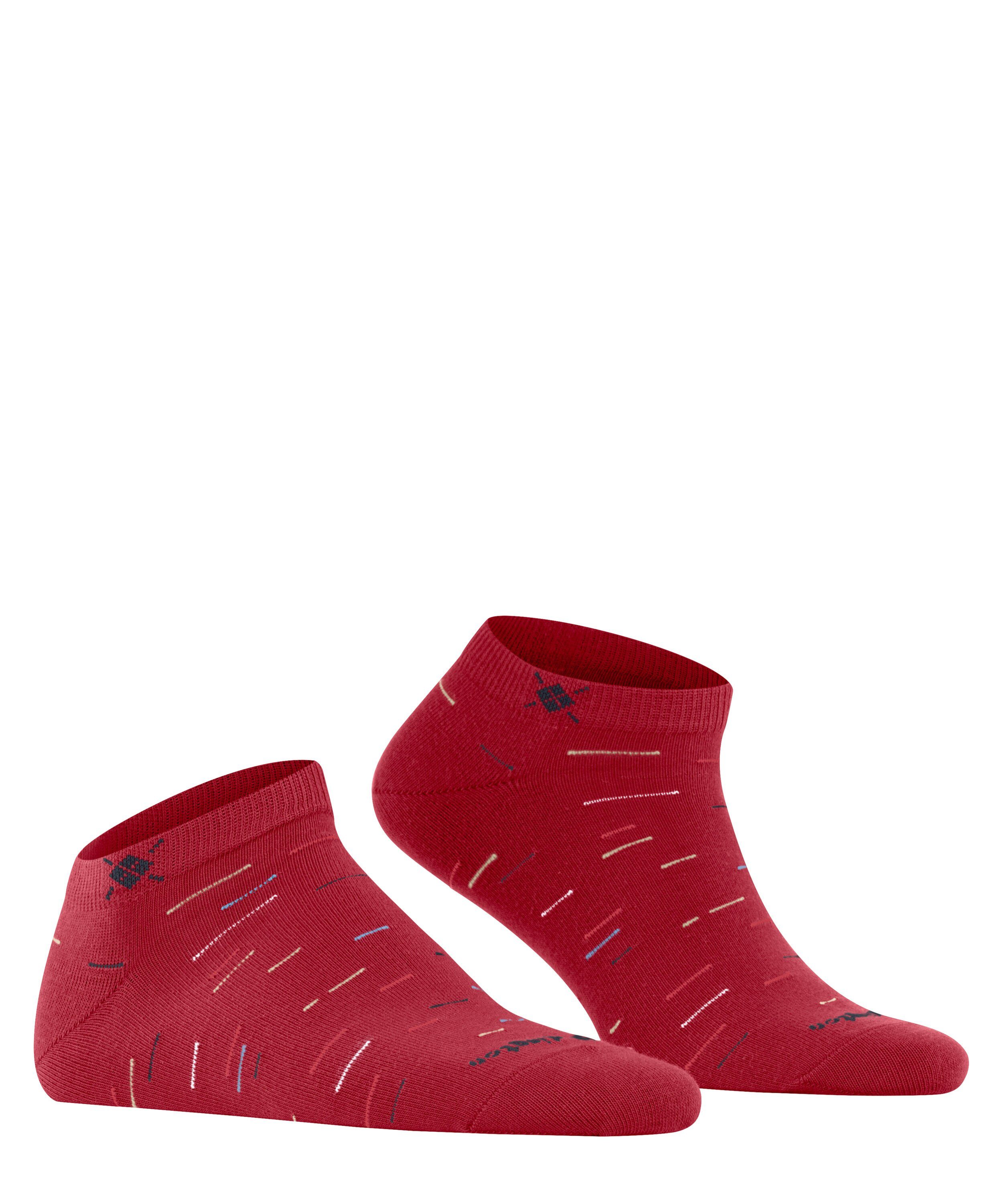 Burlington Sneakersocken Multi Stripe pepper red (8074) (1-Paar) mit Baumwolle