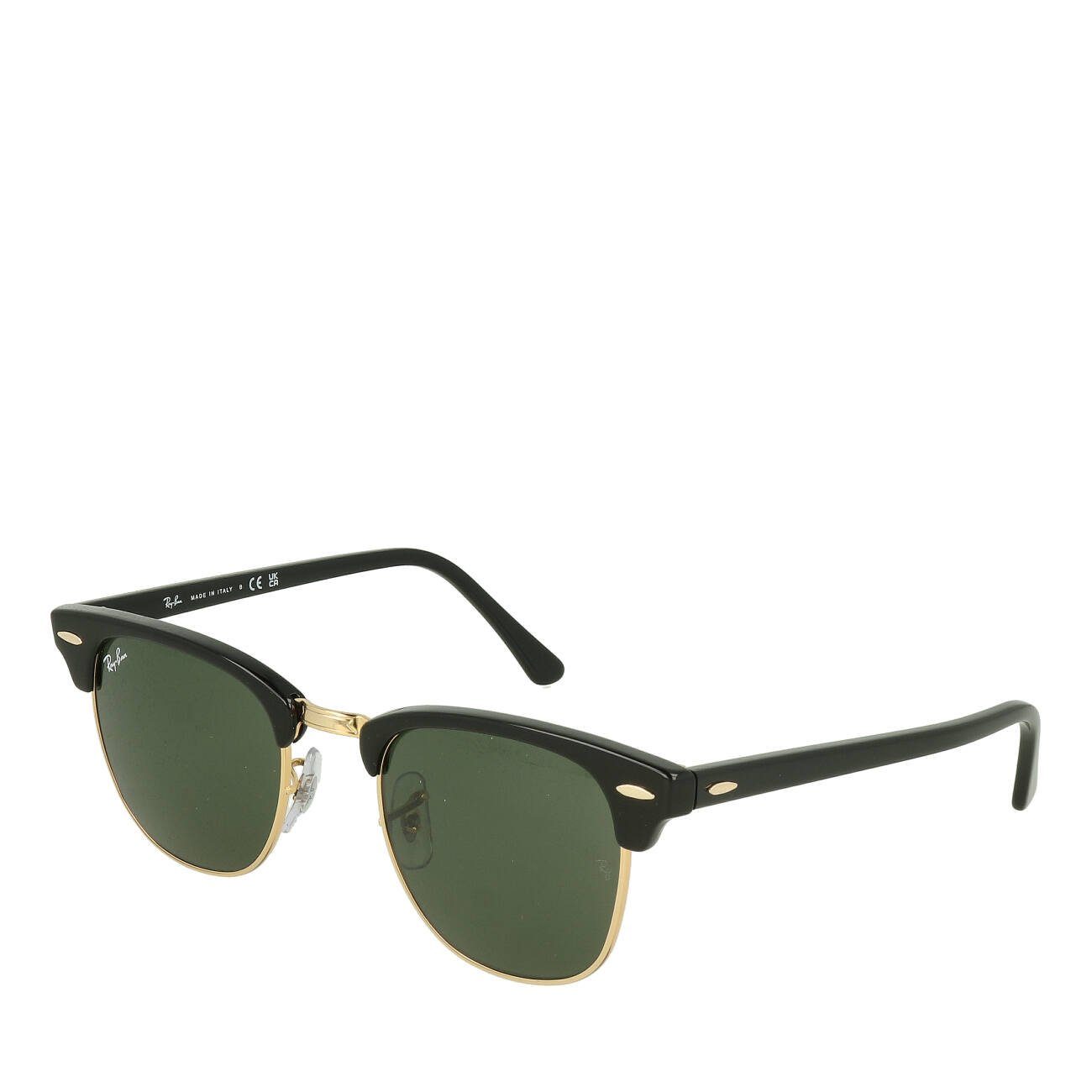 Ray-Ban Sonnenbrille Ray-Ban Clubmaster RB3016 W0365 49 Black On Arista Green