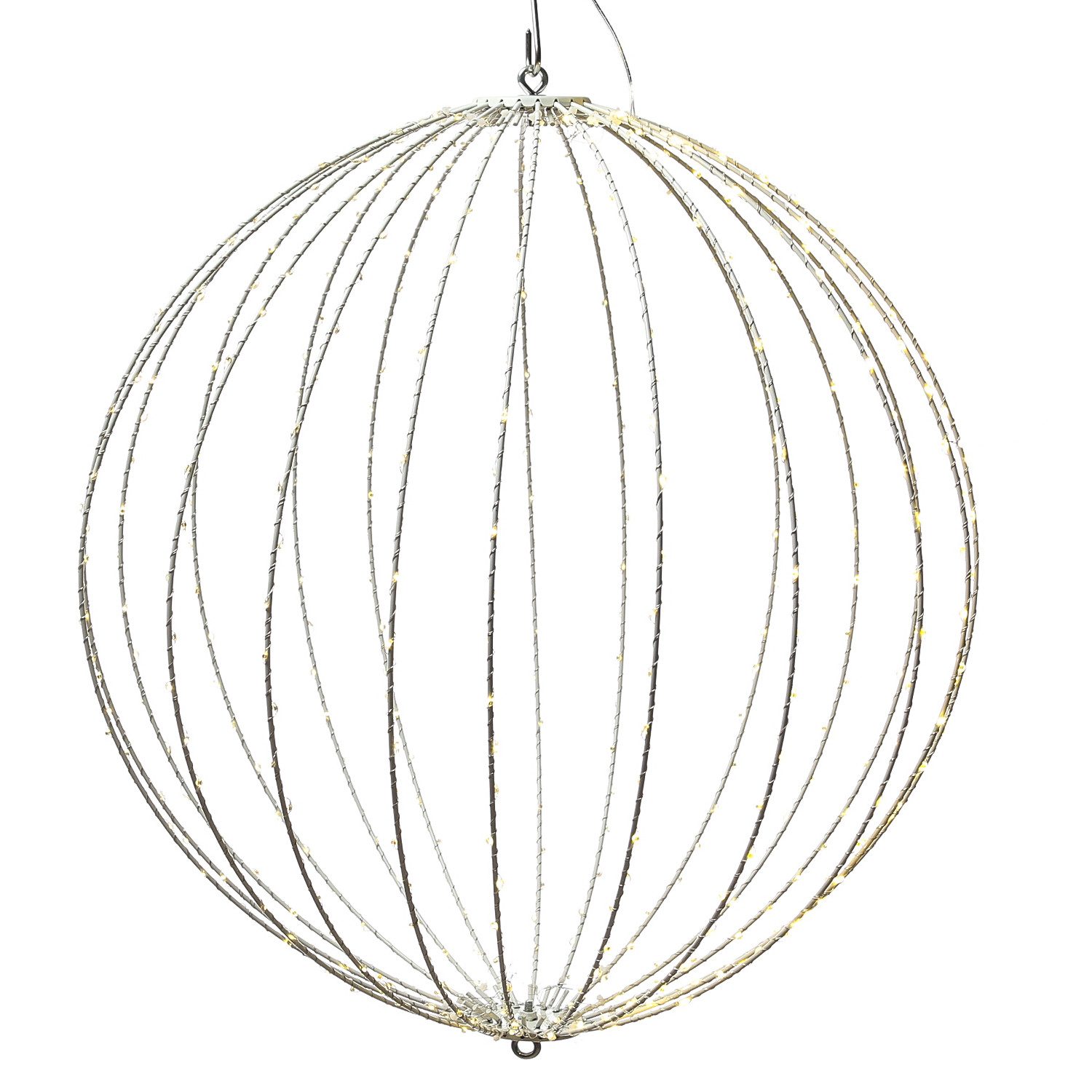 MARELIDA LED Kugelleuchte Drahtkugel Leuchtkugel faltbar D: 58cm 480LED 8Mo günstig online kaufen