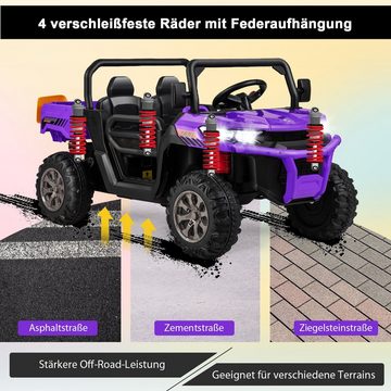 COSTWAY Elektro-Kinderauto 12V Kinderquad, 2 Sitzer, 3-8 km/h