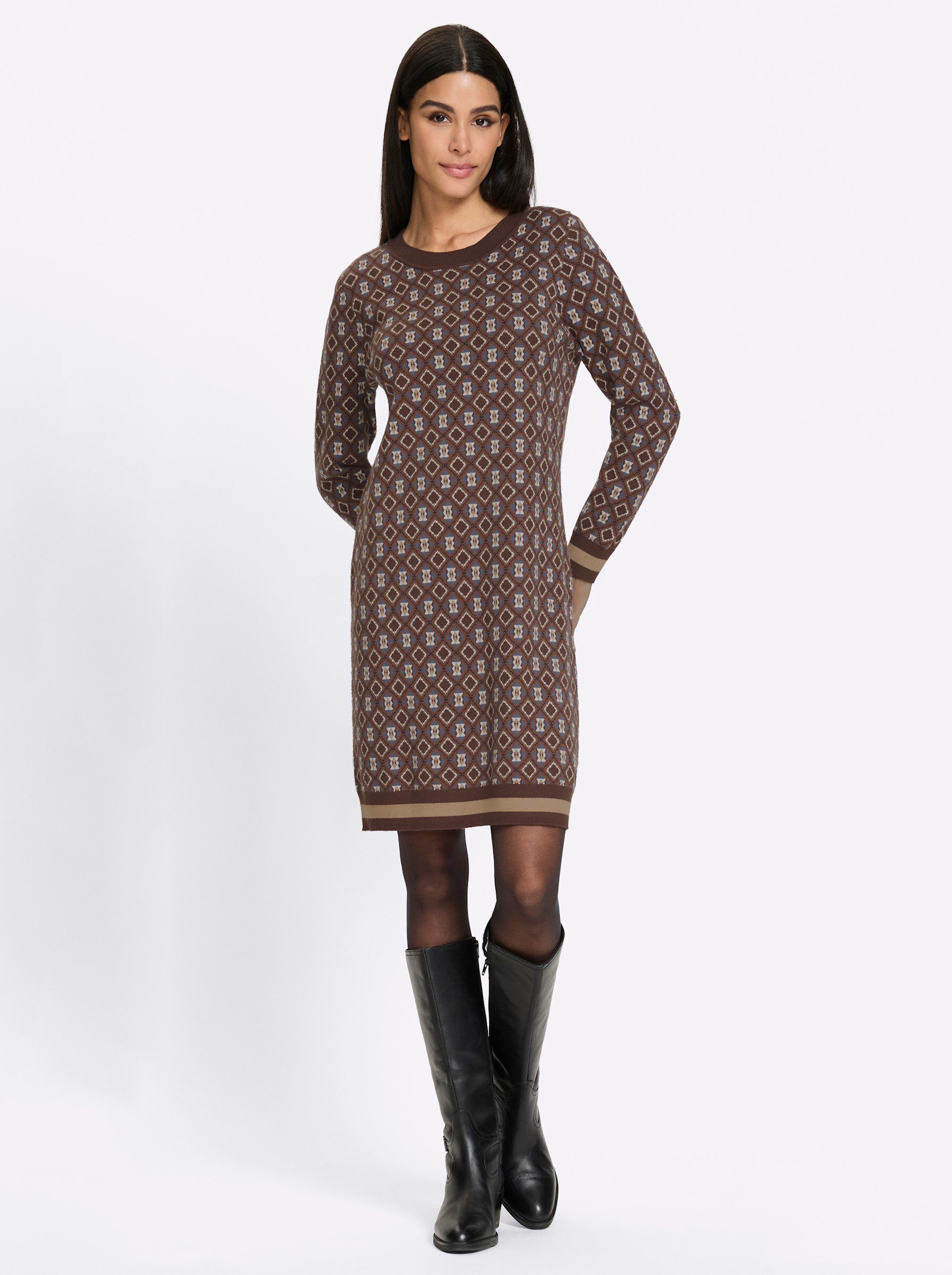 heine Strickkleid Strickkleid Langarm Feinstrick