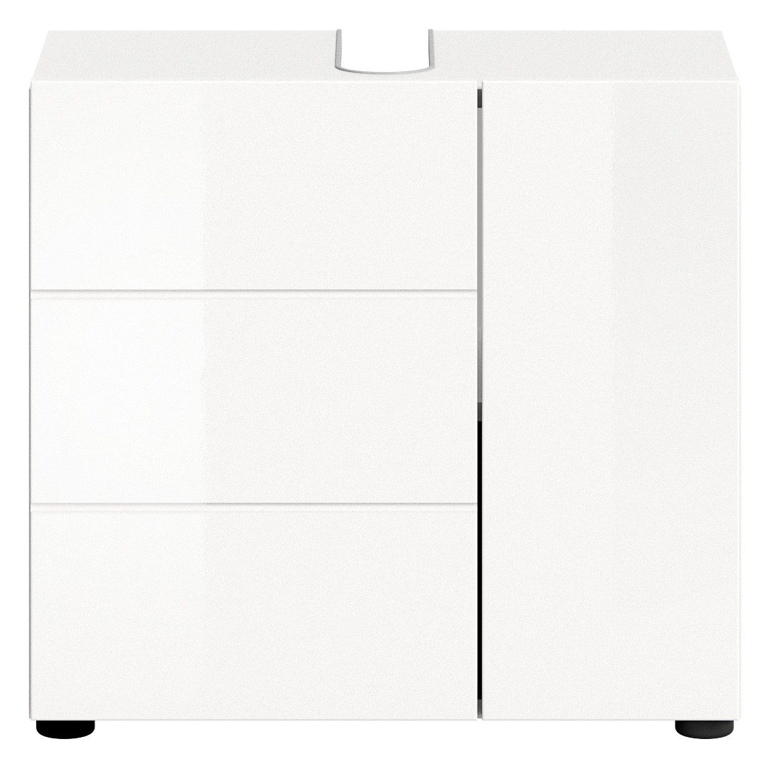 xonox.home Waschbeckenunterschrank Vira Weiß Hochglanz Melamin 60x56x32 cm günstig online kaufen