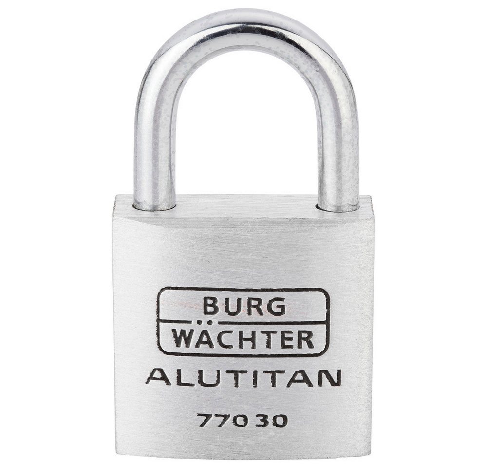 Thumbnail - Burg Wächter Vorhängeschloss Burg-W Vorhangschloss aus Aluminium 770 30 Alutitan