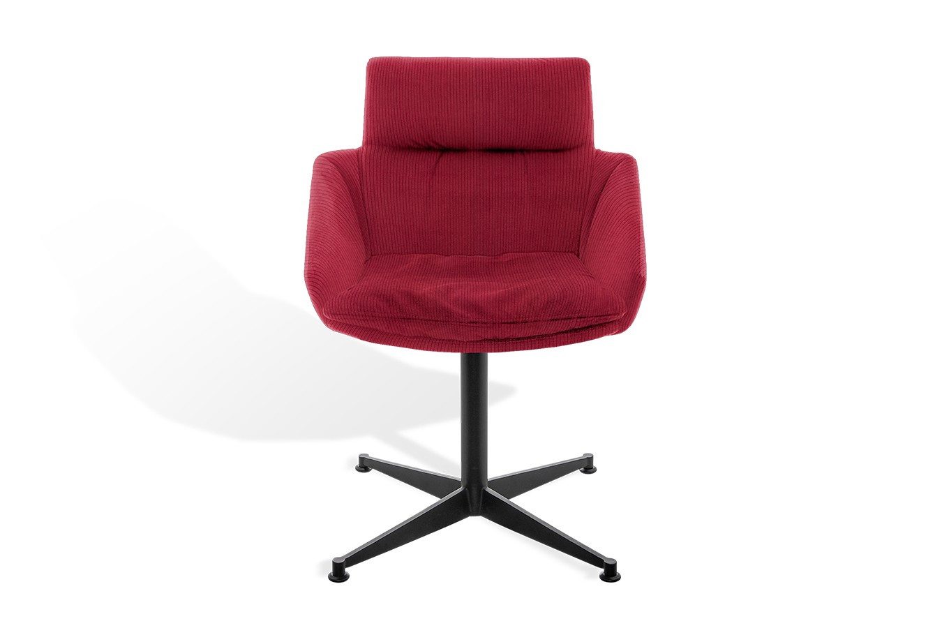 KFF Drehsessel Drehstuhl Faye m. Arm Cord pink