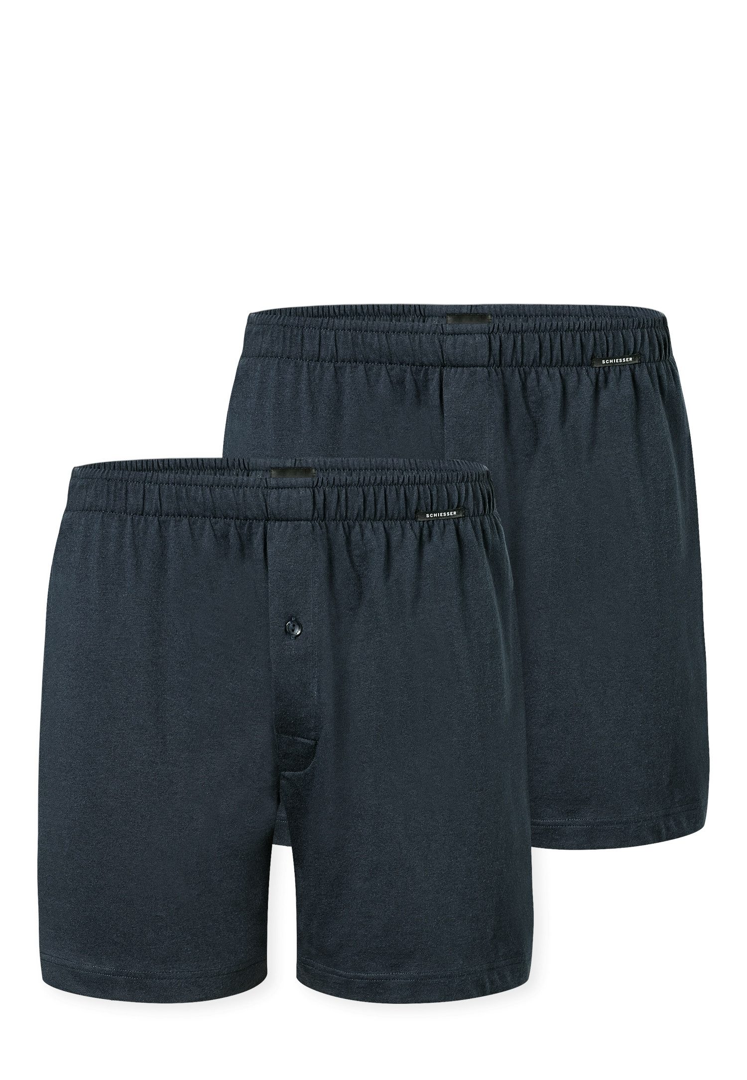 Schiesser Boxershorts Boxershorts Multipacks (2er Pack) lockere Passform, mit Eingriff, Gummizug