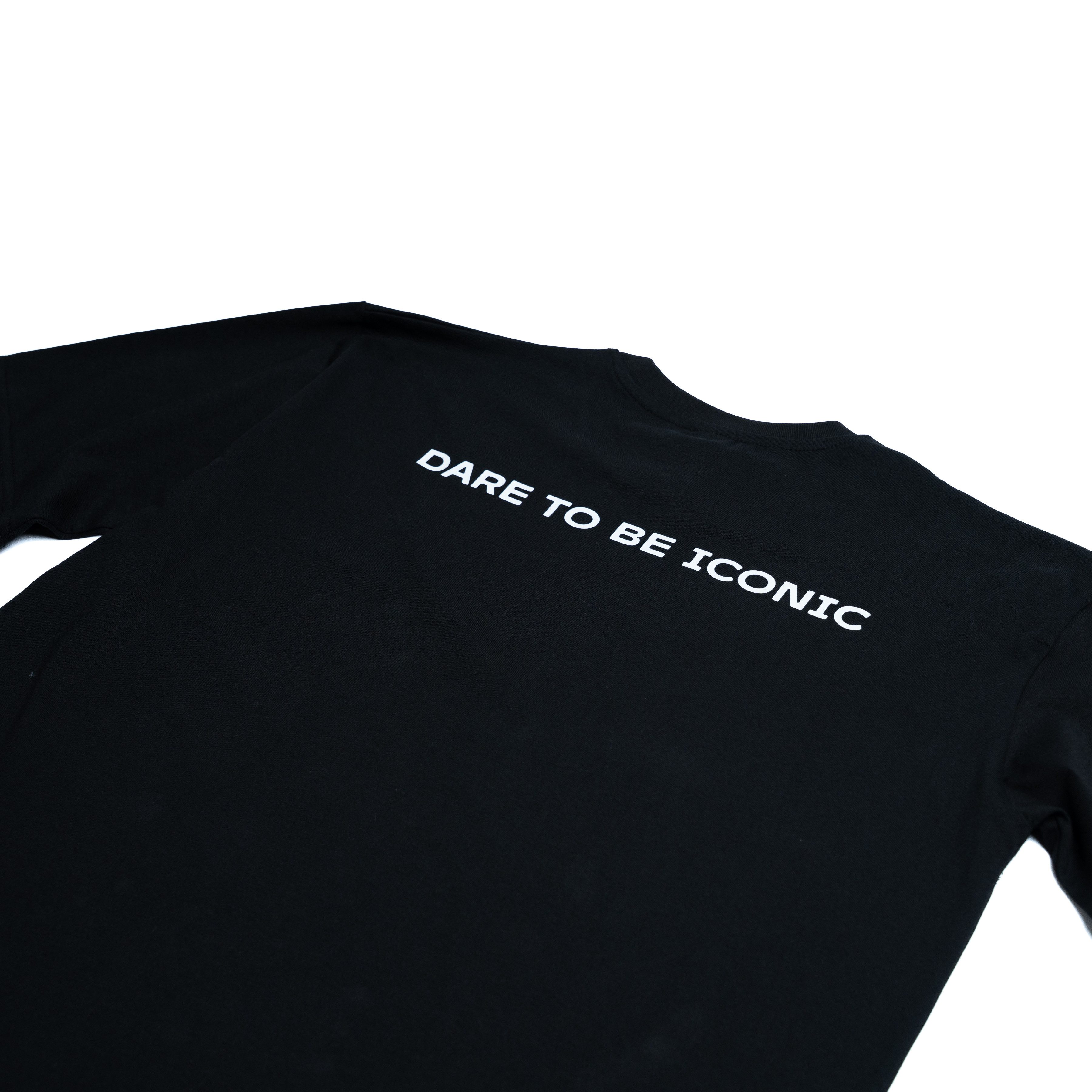 THE ICON LEAGUE T-Shirt Schwarz Heavy Cotton Shirt für Herren & Damen Sportbekleidung & Streetwear Shirt für Erwachsene – unisex tragbar