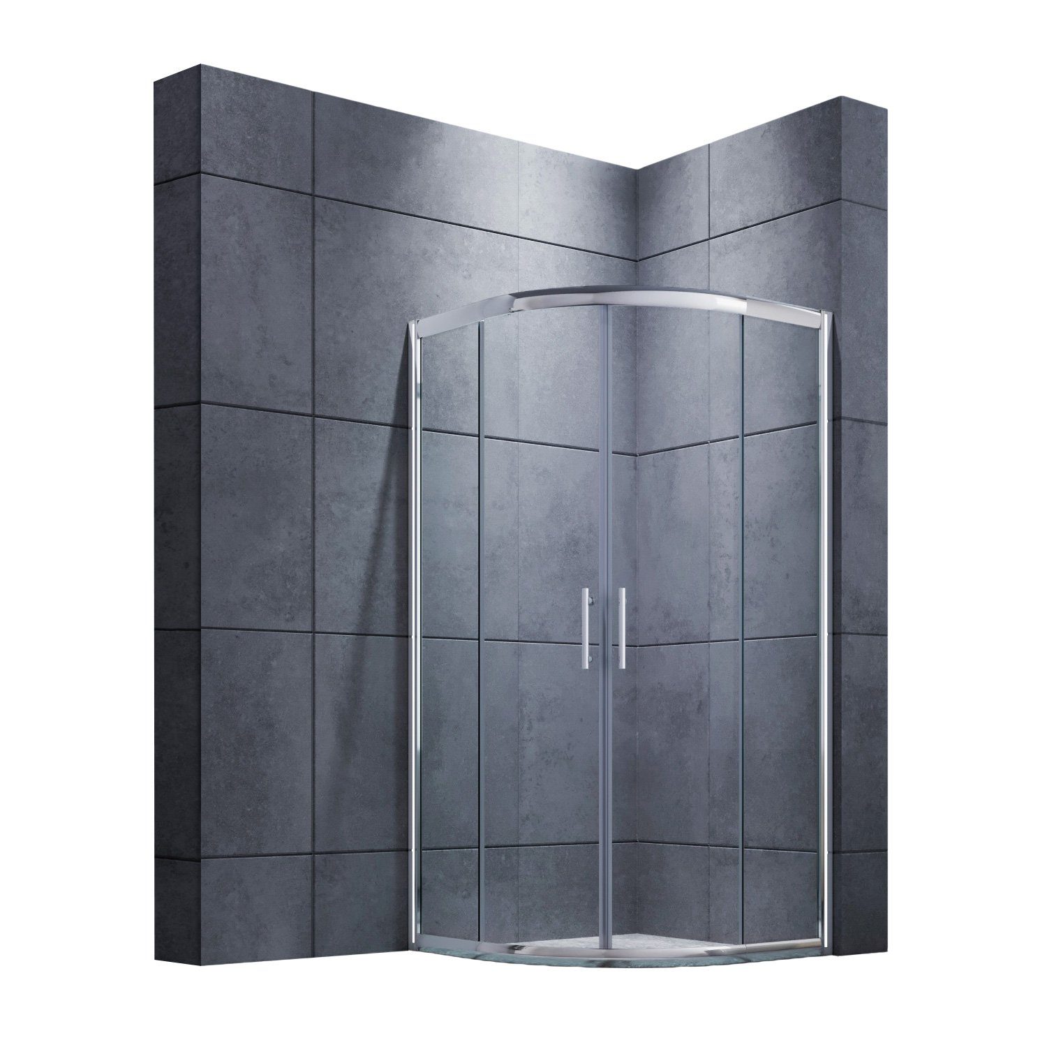 SONNI Runddusche Runddusche Duschkabine Viertelkreis Eckdusche Schiebetür, günstig online kaufen