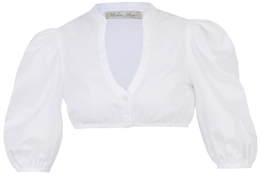Dirndlbluse Dirndlbluse Amariel Puffarm weiß