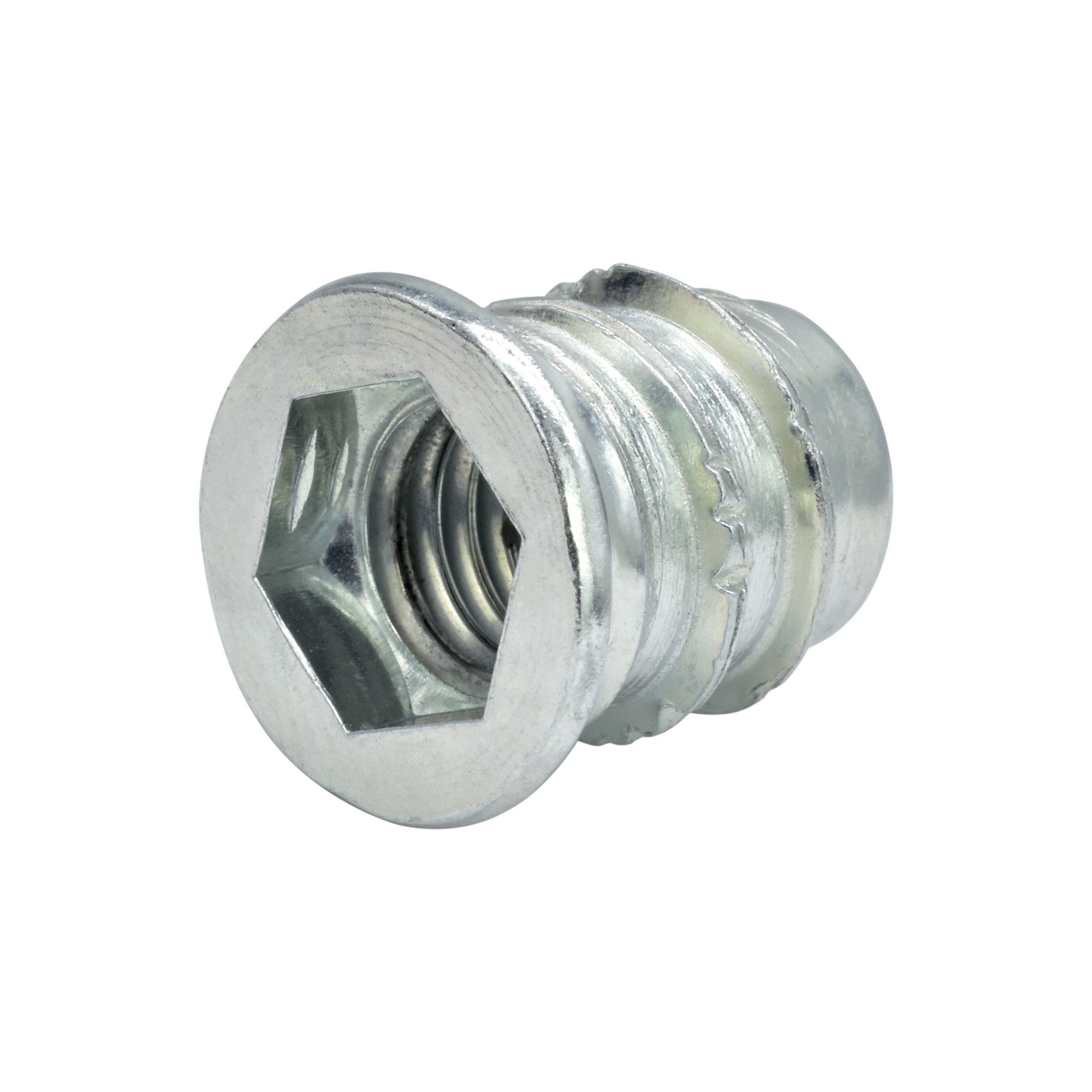 Prima-Online Gewindemuffe Gewindemuffe Einschraubmuffen Einschraubmutter Innensechskant M8, (10-St)