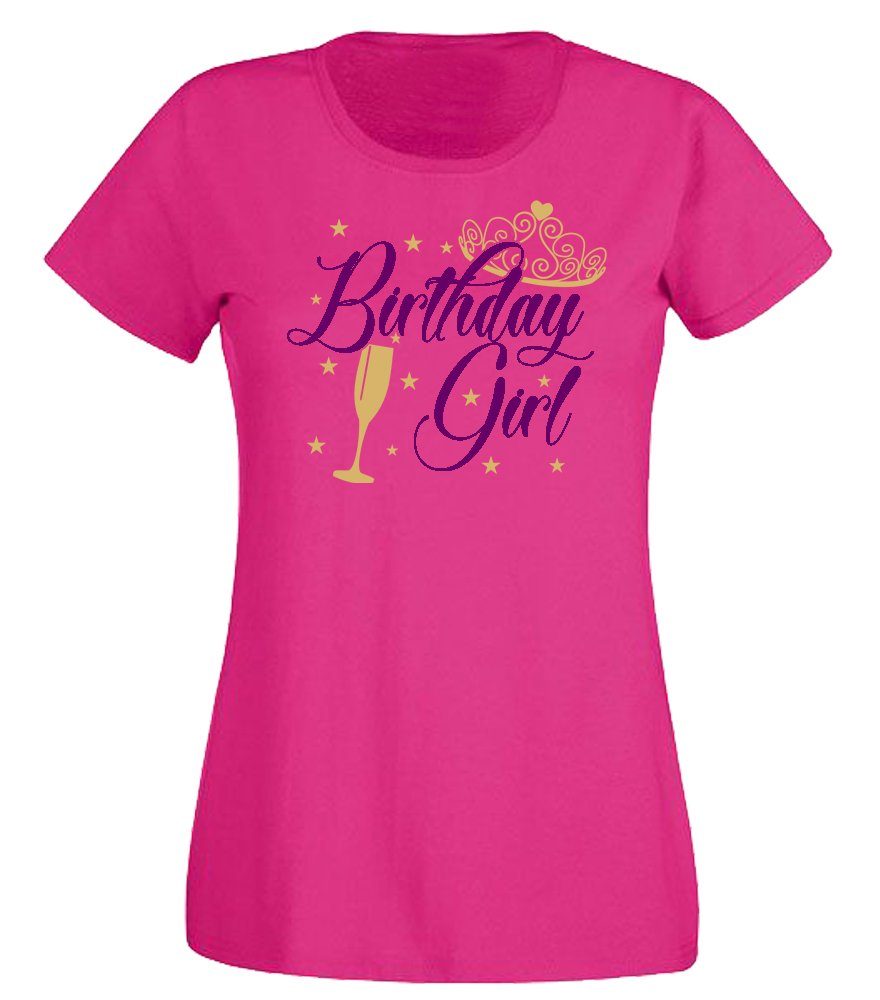 Ggraphics TShirt Damen TShirt Birthday Girl zum Geburtstag, mit