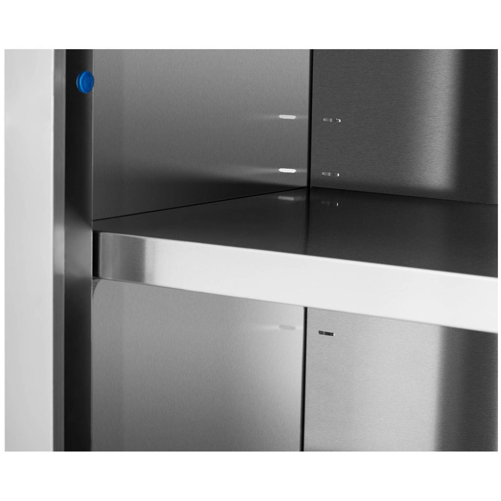 Royal Catering Wandhängeschrank 100 x 45 x 60 cm Schiebetür Hängeschrank Edelstahl Hängeoberschrank, verschiedene Größen