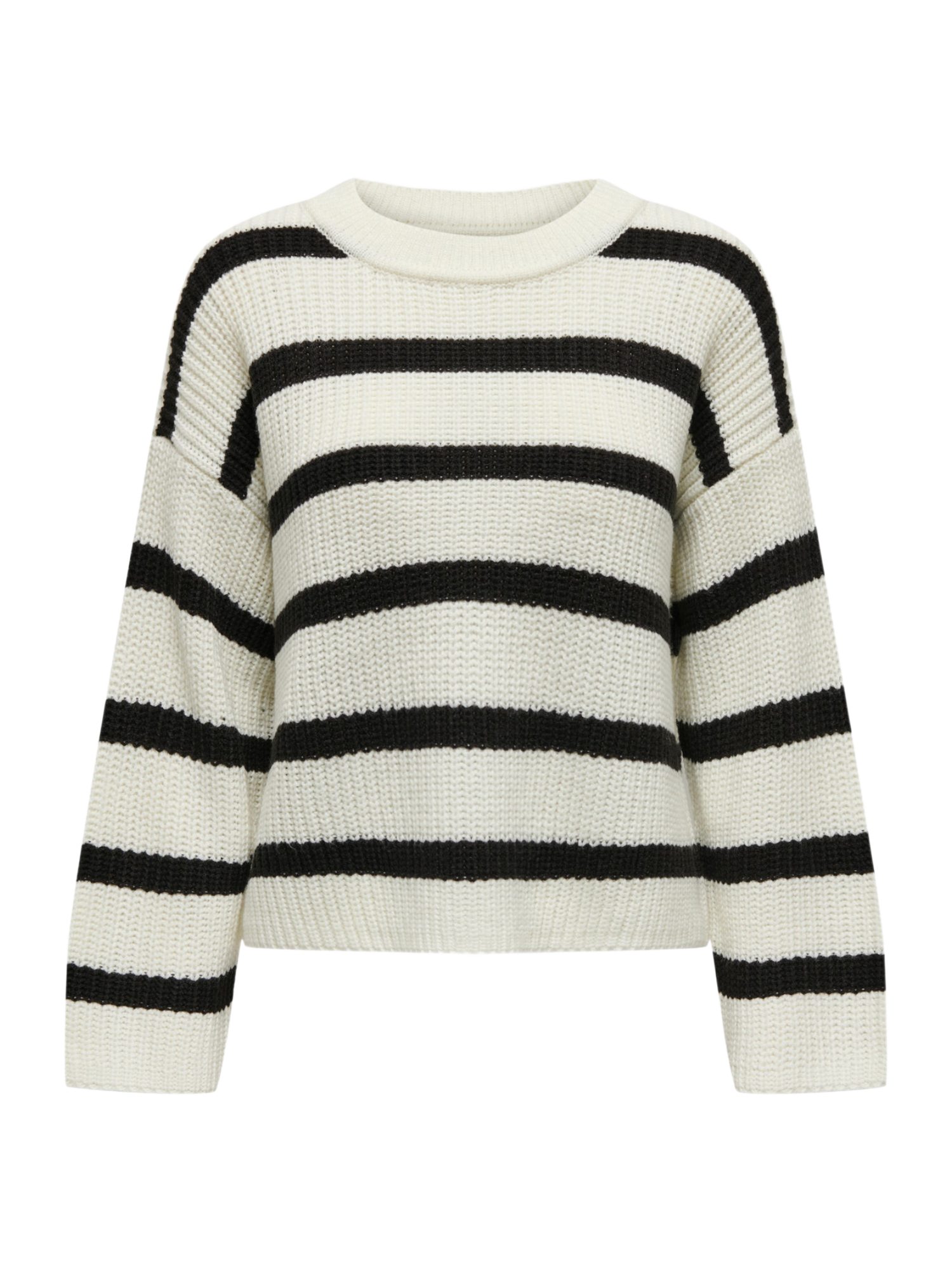 JDY Strickpullover 2026 4_PREFALL weiß,Basic,Polyacryl,Gestreift,Rundhals,Lang,Regular Fit