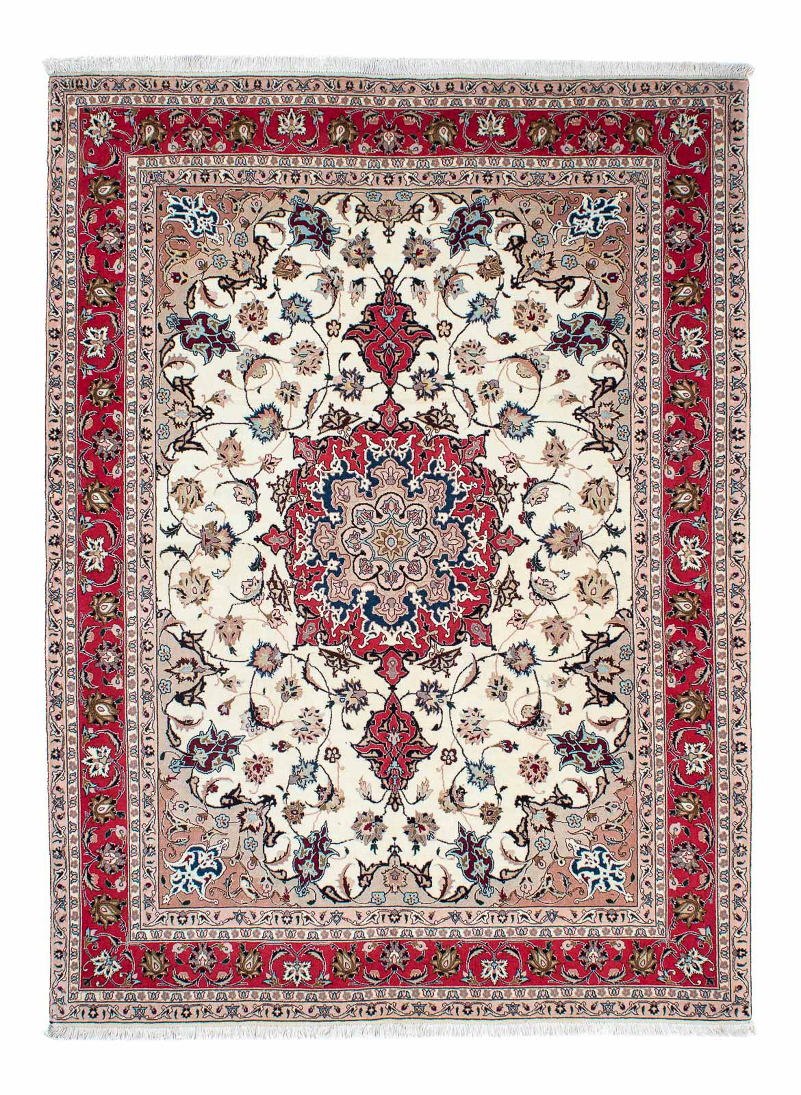 Orientteppich Perser - Täbriz rechteckig, 154 Handgeknüpft, beige, mit - 7 cm x morgenland, Einzelstück Wohnzimmer, mm, - Höhe: Zertifikat - Royal 212