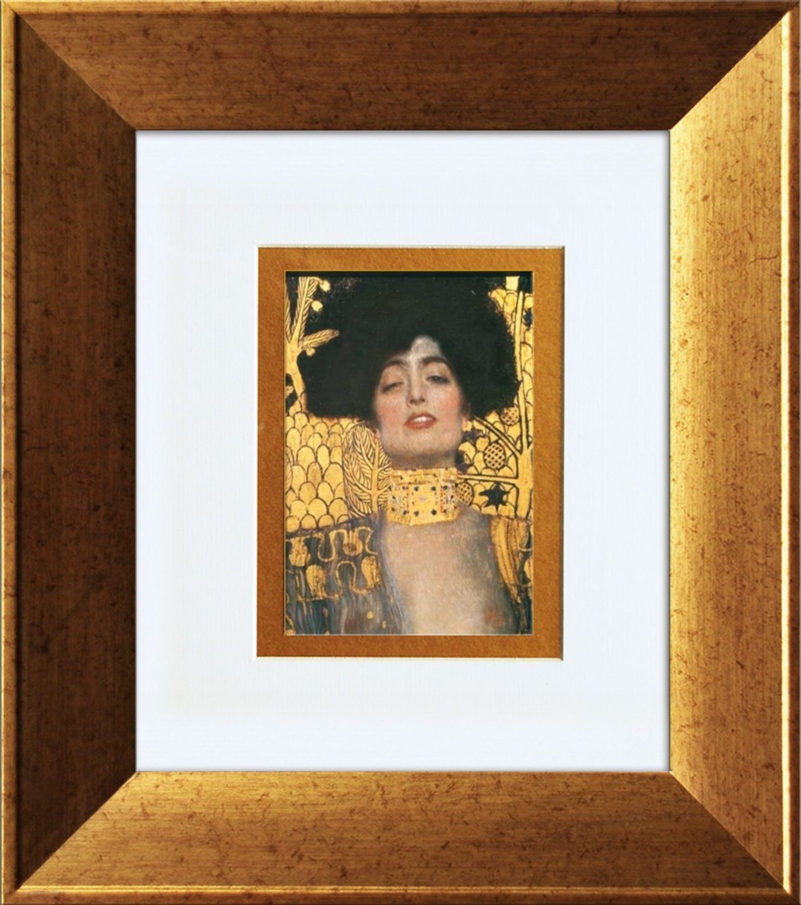 artissimo Bild mit Rahmen gerahmter Kunstdruck 36x41 cm / klassisches Wandbild, Gustav Klimt: The Judith