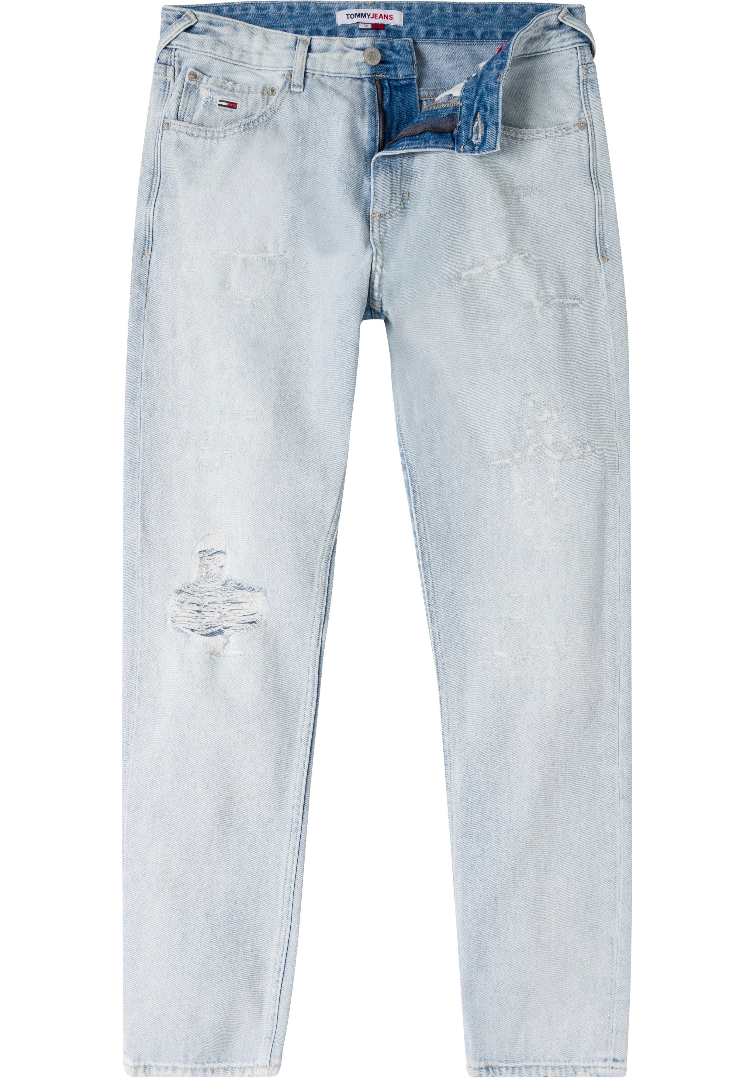 Y SCANTON mit Abrieb- Destroyed-Effekten und Tommy Straight-Jeans Jeans BG8015