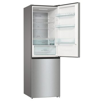 Hisense Kühlschrank grau metallic strukturiert RB424N4CIC, 185 cm hoch, 60 cm breit, MultiFlow: rostfrei, Elektronische Steuerung in der Gerätetür