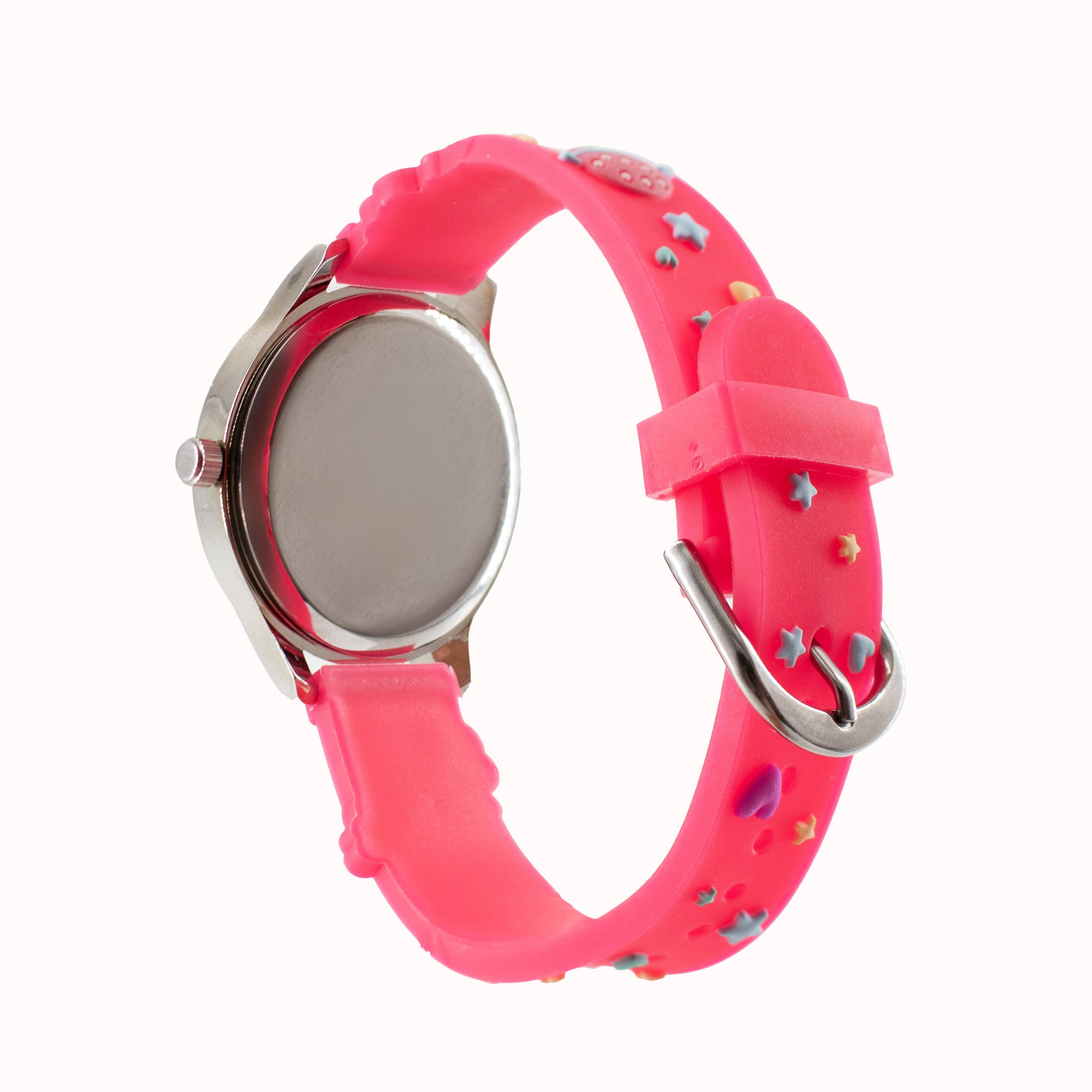 K&L Wall Art Quarzuhr Einhorn Prinzessin Kinderuhr Analog Lernuhr Silikon Armbanduhr, Kinderarmbanduhr pink Mädchenuhr – Bild 4 von 4