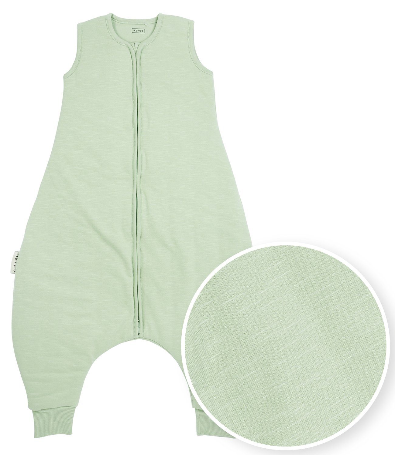 Meyco Baby Green Soft (1 tlg), 104cm Slub Babyschlafsack