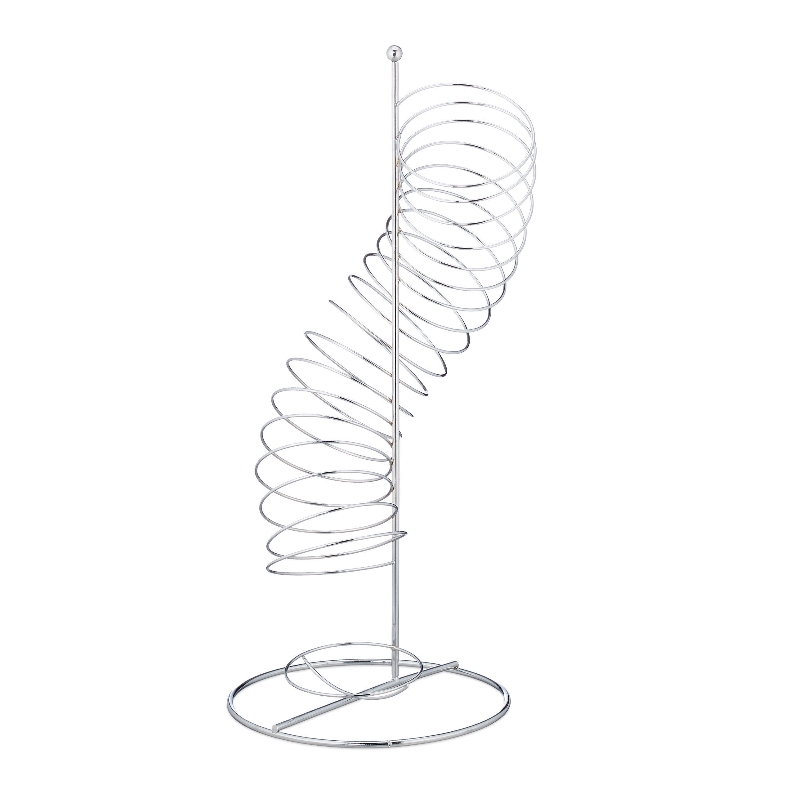 10 x Eisen Obsthalter Spirale Metall, relaxdays Obstschale